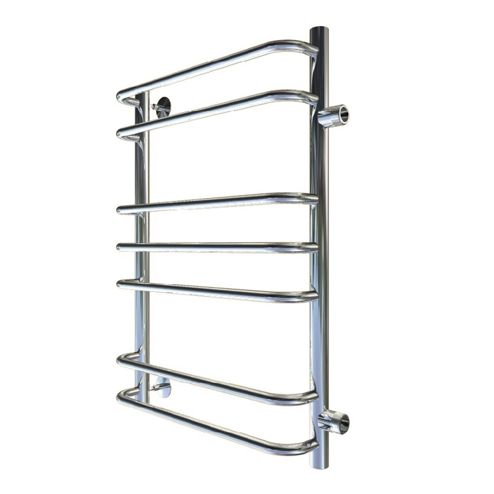 Изображение товара Полотенцесушитель водяной Тругор Идеал ПМ серия 3, Идеал3/ПМ508050, ширина 50 см, высота 80 см, подключение боковое универсальное 50 см, хром