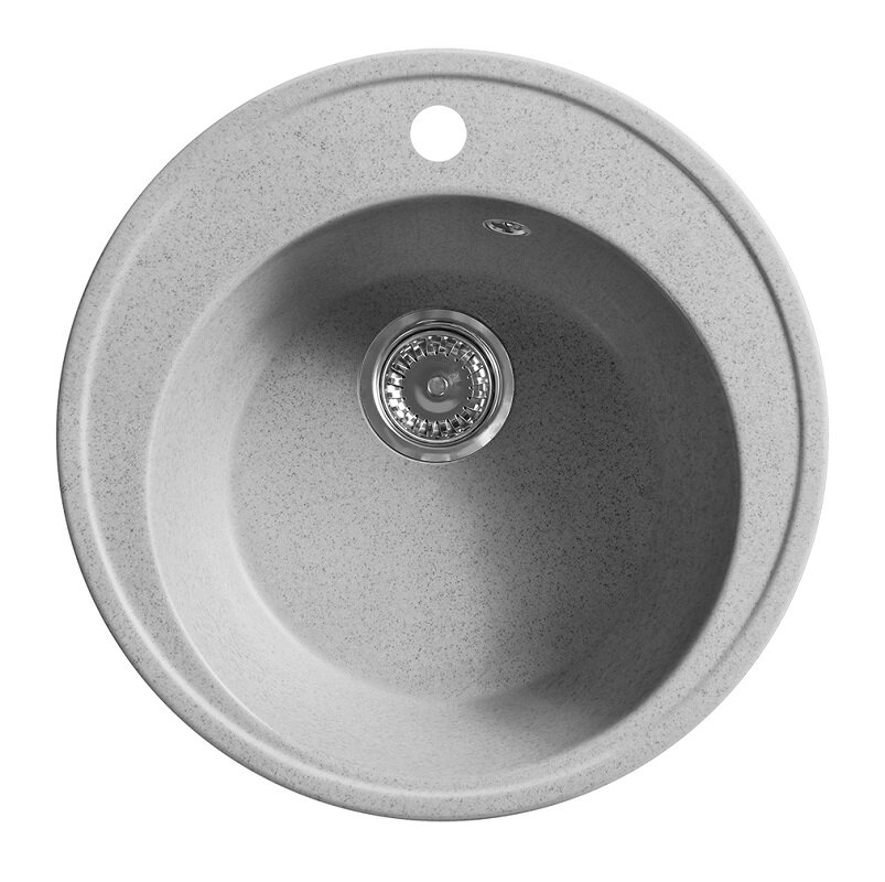 Изображение товара Мойка кухонная Belux BRG 51-01, 4810924274090, 51 см, искусственный камень, олово светло-серый