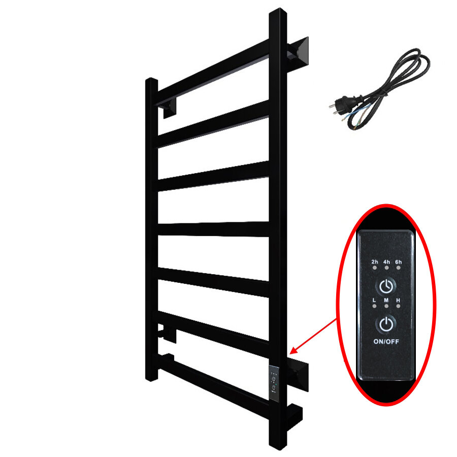 Изображение товара Электрический полотенцесушитель Тругор Пэк сп серия 20 кв черный 50x80 см с диммером