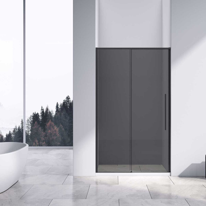 Изображение товара Душевая дверь Vincea Slim-N VDS-4SN110CGB, раздвижная, черная, 110 см