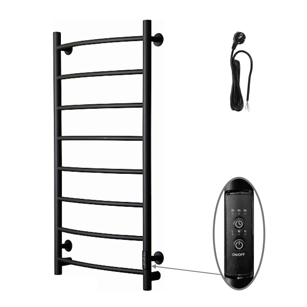 Изображение товара Электрический полотенцесушитель Тругор Пэк сп серия 5 черный 50х100 см с поворотным механизмом