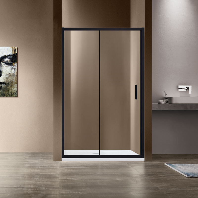 Изображение товара Душевая дверь Vincea Garda VDS-1G110CLB 110 см стекло прозрачное профиль черный Италия