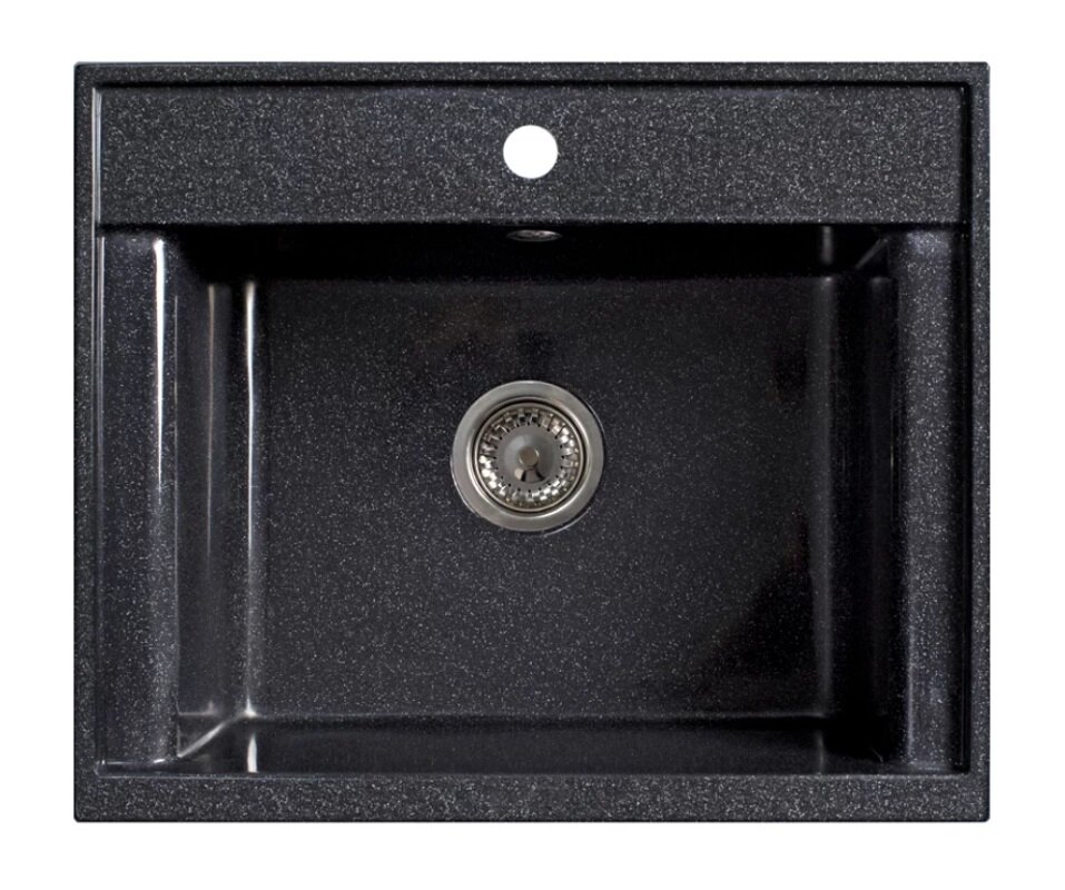 Изображение товара Кухонная мойка Belux SG-REC-6050 из искусственного камня черного цвета