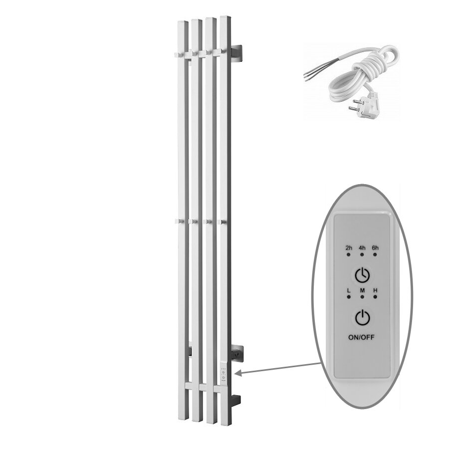 Изображение товара Электрический полотенцесушитель Тругор Пэк сп Вектор кв 4 20x120 см белый