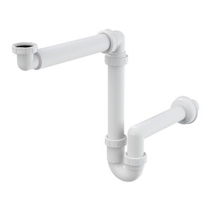 Изображение товара Сифон Alcaplast A434 для раковины, экономящий пространство с накидной гайкой