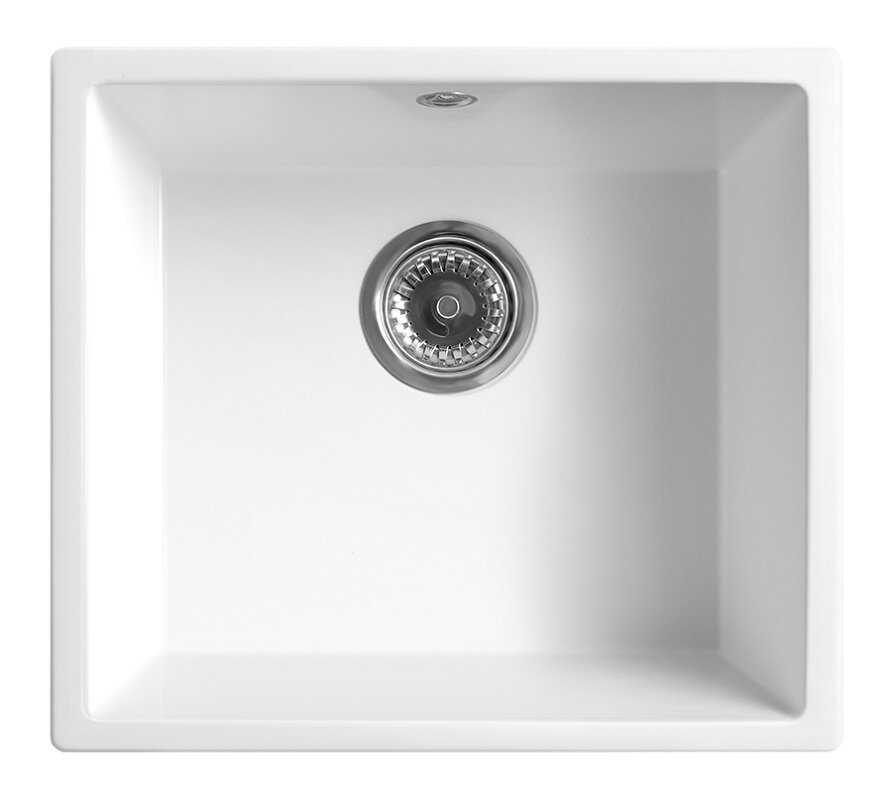 Изображение товара Кухонная мойка Belux Амьен АМ 4540 искусственный камень 45 см белый кварц