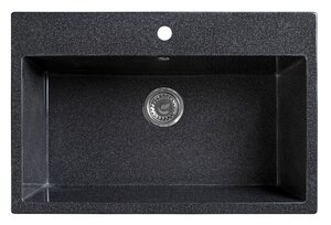 Изображение товара Мойка кухонная Belux Брюгге БР 7851, 4810924277114, 78 см, искусственный камень, черный
