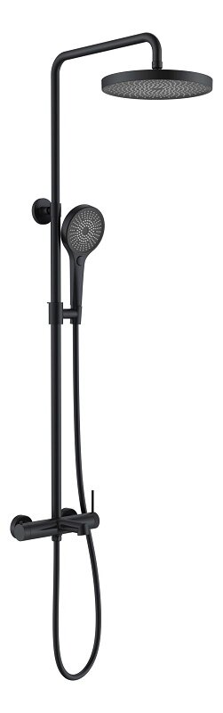 Изображение товара Душевая система Vincea Rim VSFS-2RM1MB с изливом и черным матовым цветом