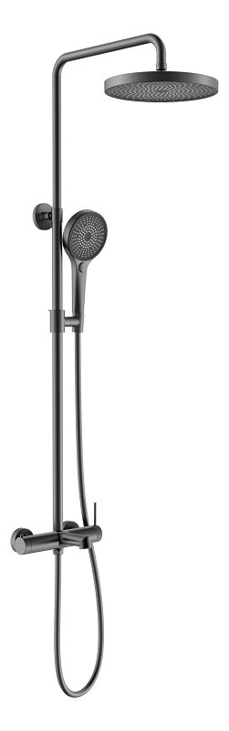 Изображение товара Душевая система Vincea Rim VSFS-2RM1GM, с изливом, цвет вороненая сталь, gunmetal Изображение товара Душевая система Vincea Rim VSFS-2RM1GM, с изливом, цвет вороненая сталь, gunmetal