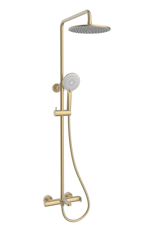 Изображение товара Душевая система Vincea Rondo VSFS-1R1BG с изливом, брашированное золото, Италия