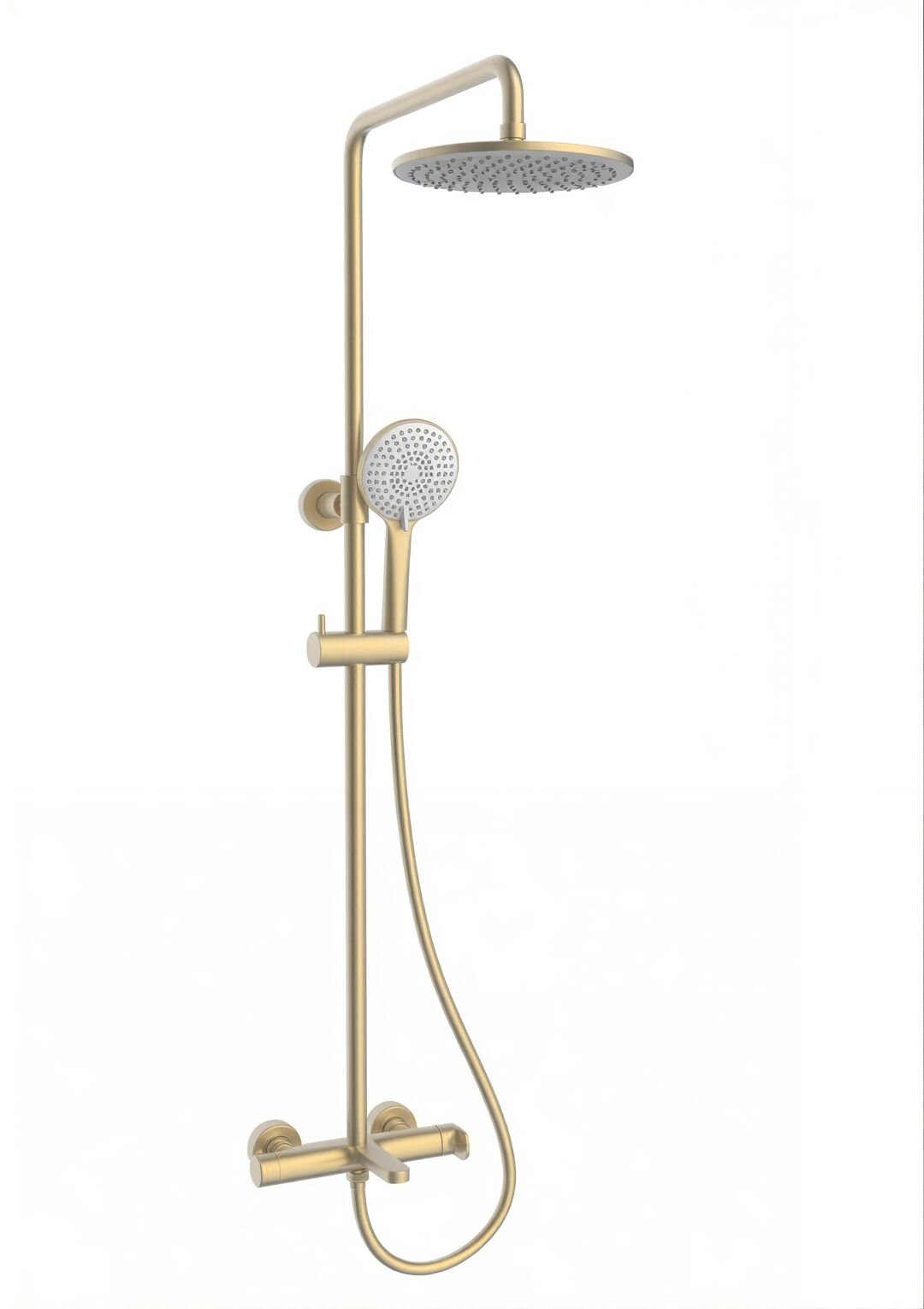 Изображение товара Душевая система Vincea Rondo VSFS-1R1BG, с изливом, цвет брашированное золото
