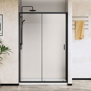 Изображение товара Душевая дверь Vincea City VDS-5CT130CLB, 130 см, стекло прозрачное, профиль черный