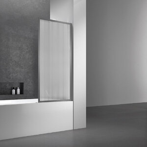 Изображение товара Шторка на ванну Vincea VSB-41700FLGM, 70 см, стекло рифленое, профиль вороненая сталь, gunmetal