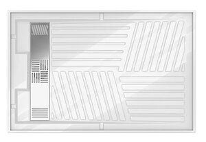 Изображение товара Душевой поддон Belux Опера ДП-130 SET 4810924274052, 130 x 85 см, прямоугольный, искусственный камень, белый