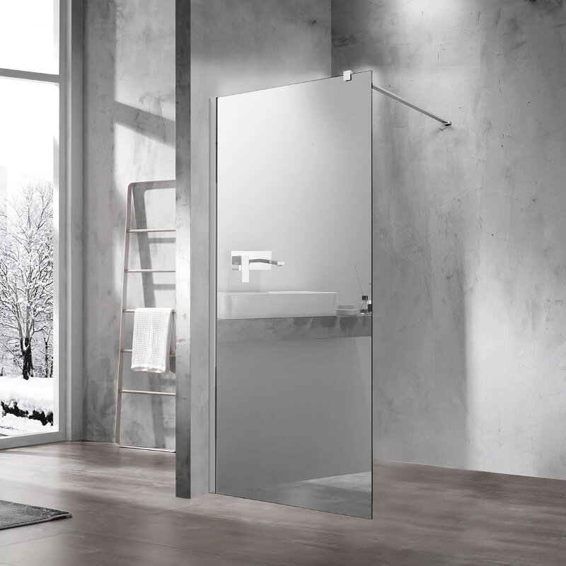 Изображение товара Душевая стенка Vincea Walk-In VSW-1H100MR 100 см со свободным входом, кронштейн обрезной, стекло зеркальное, профиль хром Изображение товара Душевая стенка Vincea Walk-In VSW-1H100MR 100 см со свободным входом, кронштейн обрезной, стекло зеркальное, профиль хром