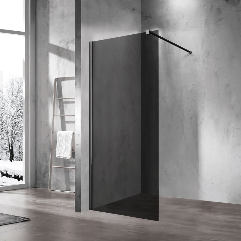 Изображение товара Душевая стенка Vincea Walk-In VSW-1H110CGB 110 см без дверей анодированный алюминий