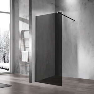 Изображение товара Душевая стенка со свободным входом Vincea Walk-In VSW-1H110CGB, 110 см, стекло тонированное, профиль черный