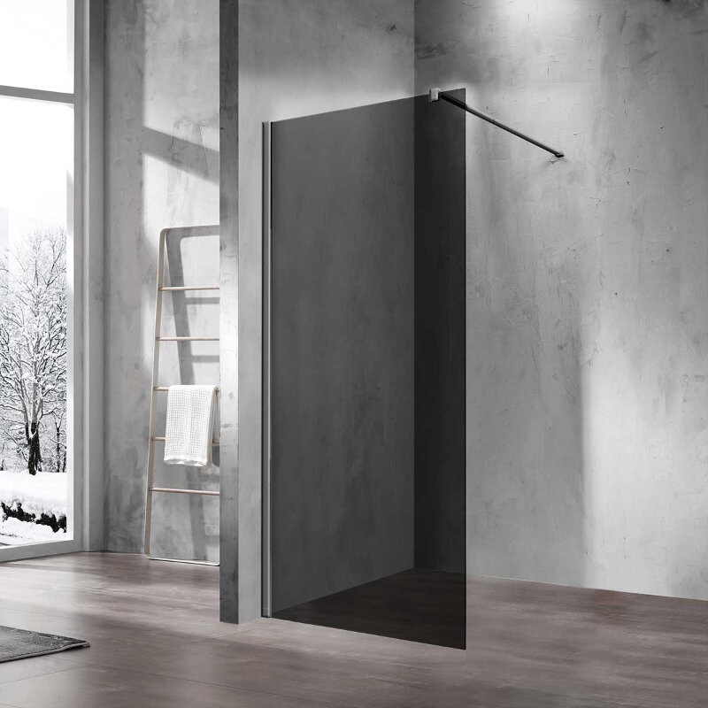 Изображение товара Современная душевая стенка Vincea Walk-In VSW-1H110CGGM 110 см с тонированным стеклом и профилем во