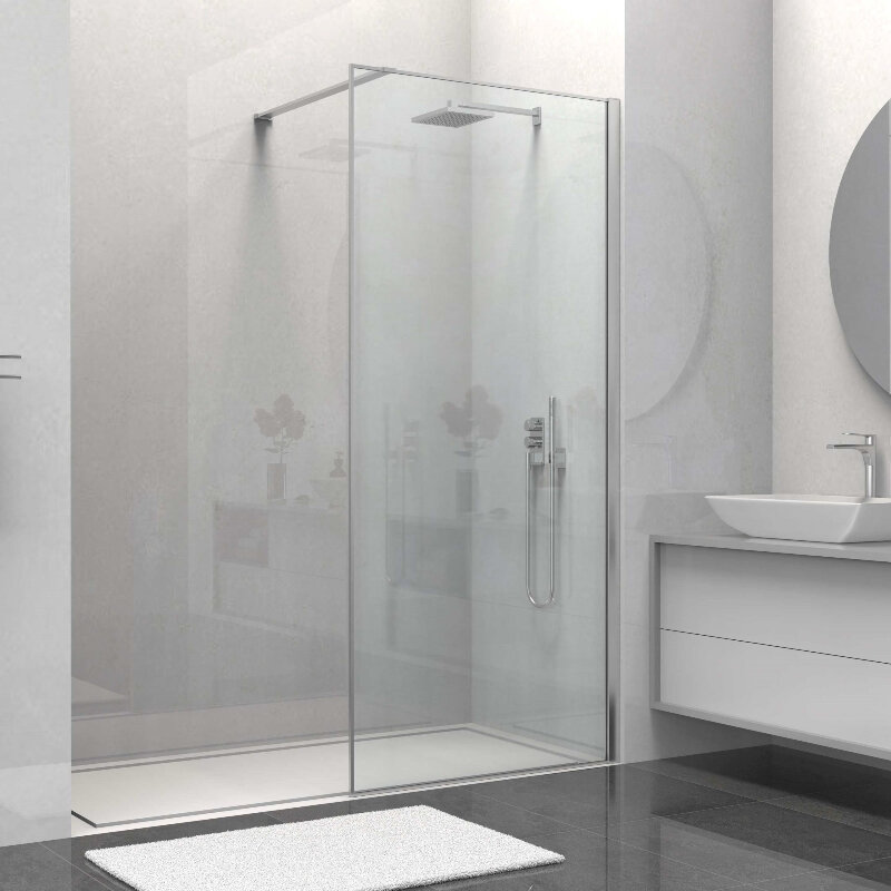 Изображение товара Душевая стенка Vincea Walk-In HS VSW-1HS800CL 80 см со свободным входом, кронштейн обрезной 120 см, стекло прозрачное, профиль хром Изображение товара Душевая стенка Vincea Walk-In HS VSW-1HS800CL 80 см со свободным входом, кронштейн обрезной 120 см, стекло прозрачное, профиль хром