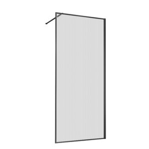 Изображение товара Душевая стенка Vincea Walk in HP Art VSW-1HP100FLGM 100 см с рифленым стеклом и профиль вороненая с