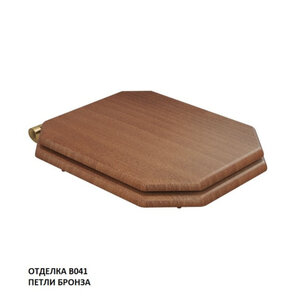 Изображение товара Крышка-сиденье Caprigo Tempo KFm-47B-B041, с микролифтом, фурнитура бронза, цвет коричневый