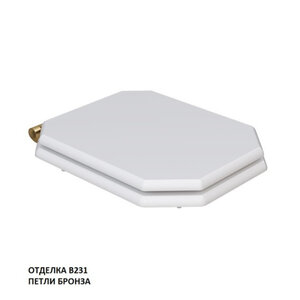 Изображение товара Крышка-сиденье Caprigo Tempo KFe-47B-B231 с микролифтом и бронзовой фурнитурой