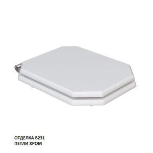 Изображение товара Крышка-сиденье Caprigo Tempo KFe-47C-B231 с микролифтом и хромированной фурнитурой