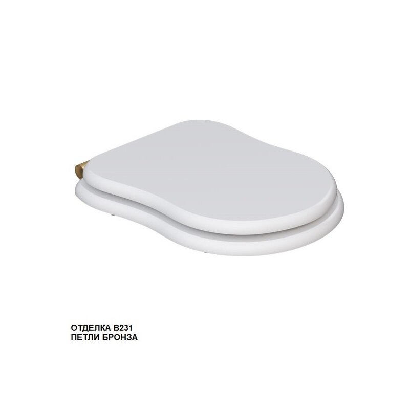 Изображение товара Крышка-сиденье Caprigo Borgo KFe-BB-B231 с микролифтом бронза белая