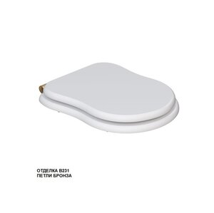 Изображение товара Крышка-сиденье Caprigo Borgo KFe-BB-B231 с микролифтом бронза белая