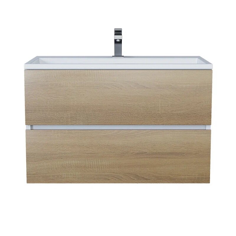 Изображение товара Тумба под раковину Uperwood Barsa 293020532, 80 см, подвесная, белая/дуб сонома Изображение товара Тумба под раковину Uperwood Barsa 293020532, 80 см, подвесная, белая/дуб сонома
