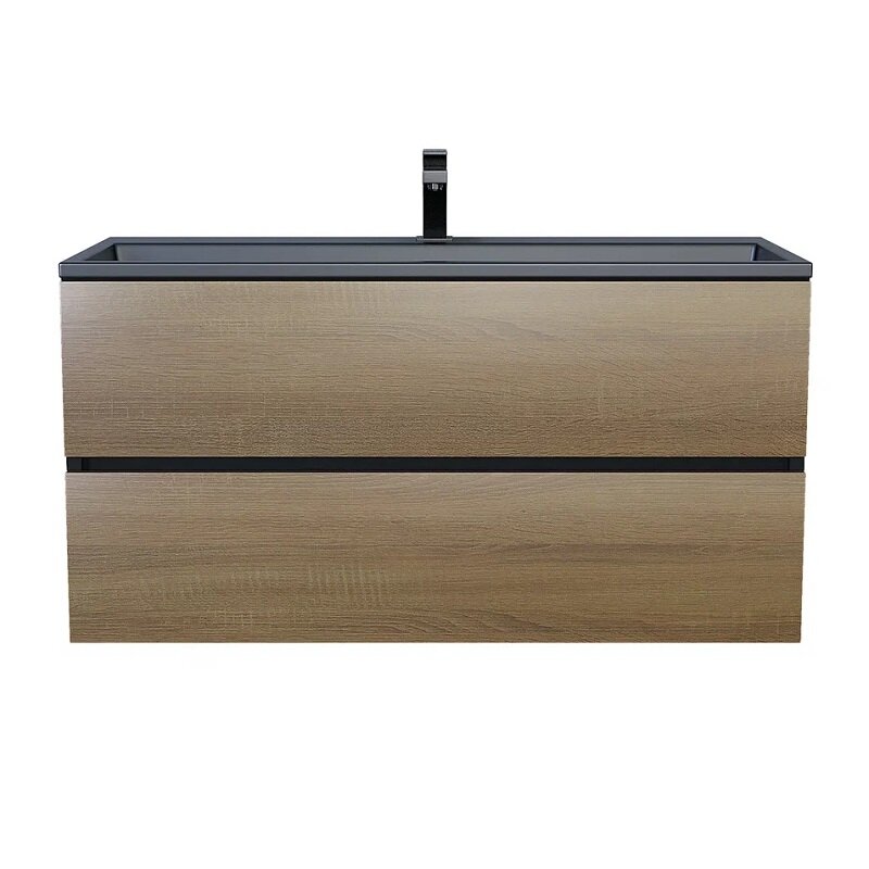 Изображение товара Подвесная тумба под раковину Uperwood Barsa 293020540, 100 см, черная/дуб сонома Изображение товара Подвесная тумба под раковину Uperwood Barsa 293020540, 100 см, черная/дуб сонома