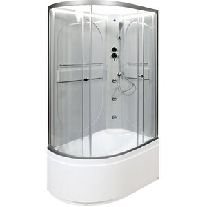 Изображение товара Душевая кабина AvaCan L620LNLED/L620RNLED 98815/98805, 120 x 80 см, LED-подсветка, без крыши, поддон высокий, левая/правая, стекло прозрачное, профиль хром