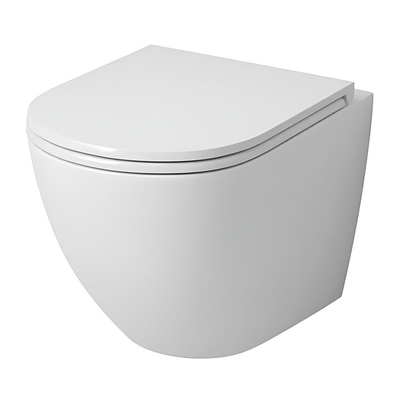 Изображение товара Подвесной унитаз Grossman Tornado GR-4455MSQ безободковый с микролифтом белый матовый