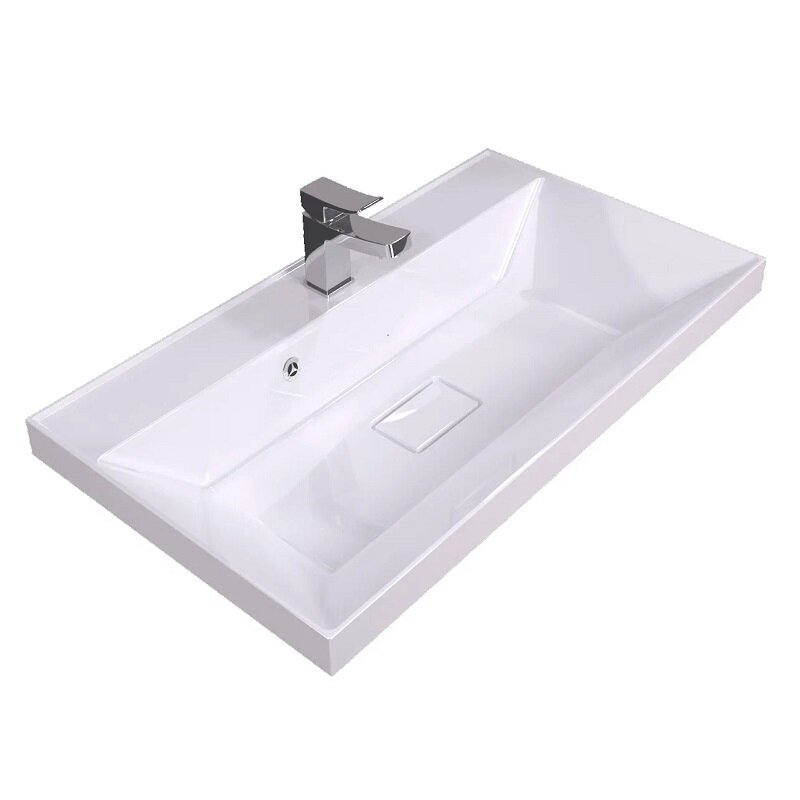 Изображение товара Раковина Uperwood Classic New 80 см белая с переливом и отверстием под смеситель