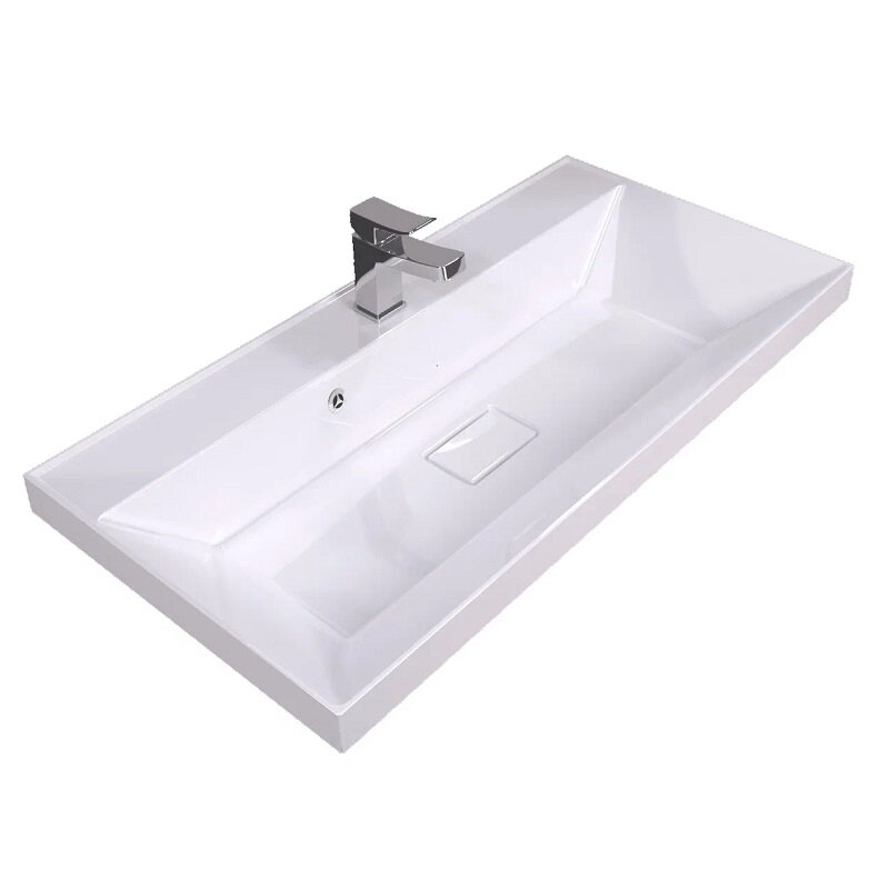 Изображение товара Раковина Uperwood Classic New 291021026 90 см с декоративной крышкой слива Белая глянцевая