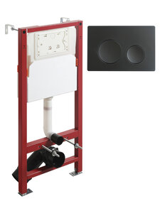 Изображение товара Инсталляция для подвесного унитаза Agger ACC500+APB0144 черная с механической кнопкой