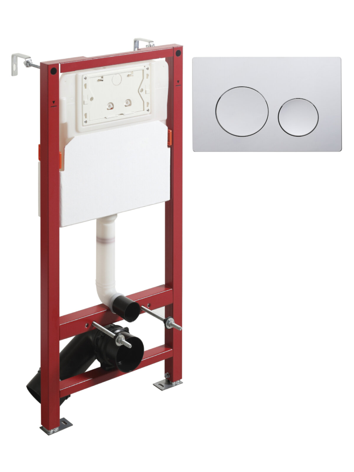 Изображение товара Инсталляция для подвесного унитаза Agger ACC500+APB0188 с механической клавишей белая