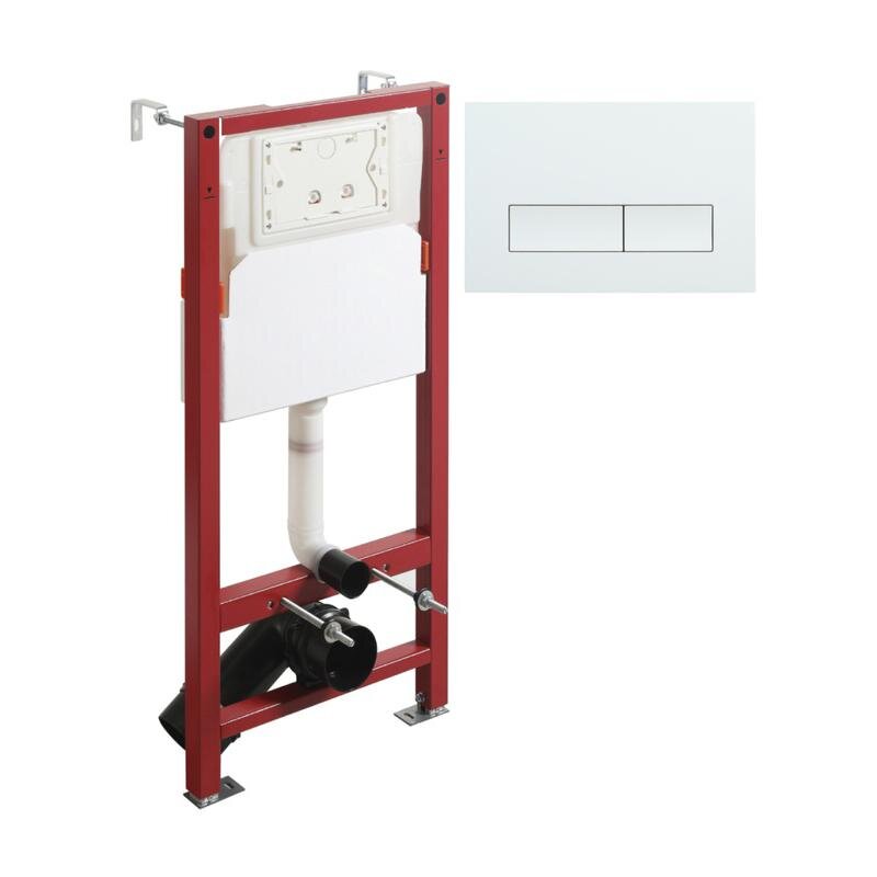 Изображение товара Инсталляция для подвесного унитаза Agger ACC500+APB0288 с кнопкой смыва белый