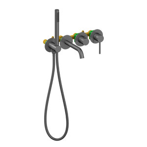 Изображение товара Смеситель для ванны и душа Timo Saona 2314/18YSM, цвет черное золото