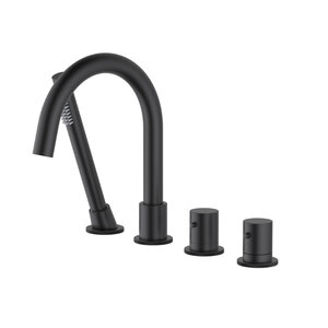 Изображение товара Смеситель для ванны и душа Timo Saona 2330/03Y черный матовый однорычажный поворотный излив