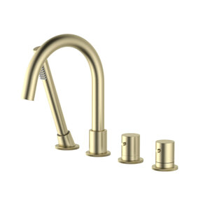 Изображение товара Смеситель для ванны и душа Timo Saona 2330/17Y, термостатический, цвет золото матовое