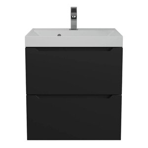 Изображение товара Подвесная тумба под раковину Uperwood Tanos 50 см черный матовый МДФ