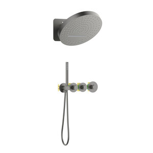 Изображение товара Душевая система с термостатом Timo Saona SX-2329/18SM, встроенная, черное золото