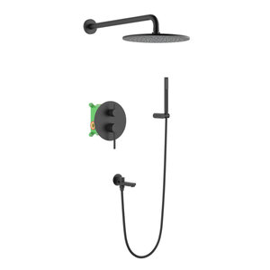 Изображение товара Душевая система Timo Saona SX-2379/03SM черный матовый встроенная с тропическим душем