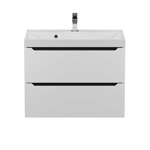 Изображение товара Тумба под раковину Uperwood Tanos 2930205141, 70 см, подвесная, цвет белый/графит матовый