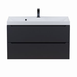 Изображение товара Тумба под раковину Uperwood Tanos 291020233, 90 см, подвесная, цвет черный матовый