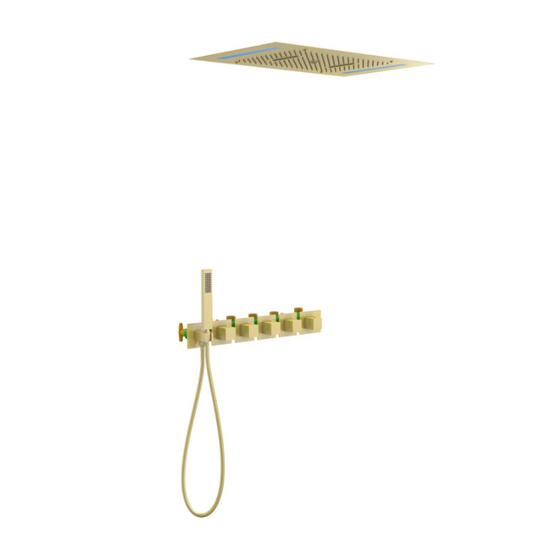 Изображение товара Душевая система Timo Petruma SX-5229/17SM термостатическая, золото матовое