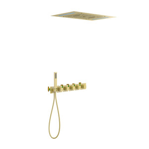 Изображение товара Душевая система Timo Petruma SX-5229/17SM, термостатическая, цвет золото матовое
