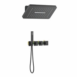 Изображение товара Душевая система Timo Petruma SX-5249/03SM, термостатическая, цвет черный матовый