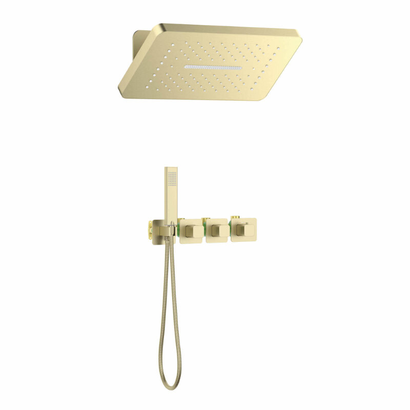 Изображение товара Душевая система Timo Petruma SX-5249/17SM, термостатическая, цвет золото матовое